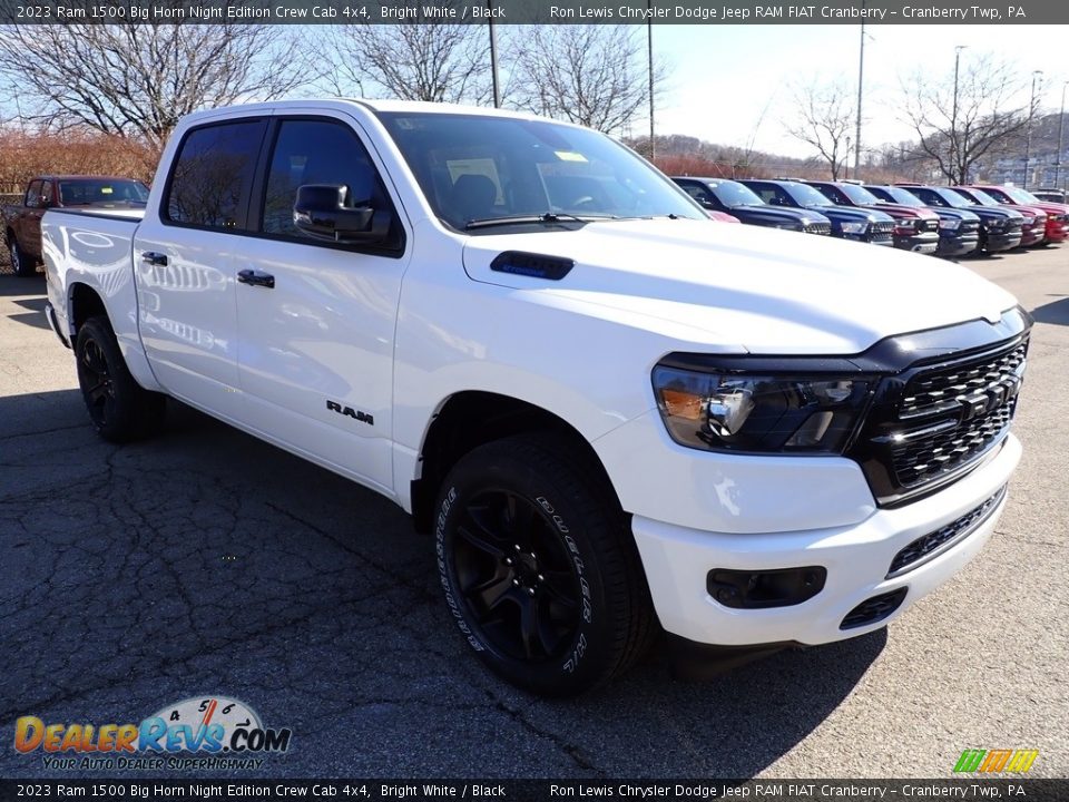 Front 3/4 View of 2023 Ram 1500 Big Horn Night Edition Crew Cab 4x4 Photo #7