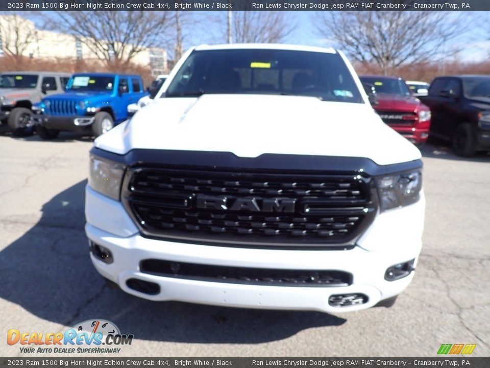2023 Ram 1500 Big Horn Night Edition Crew Cab 4x4 Bright White / Black Photo #8