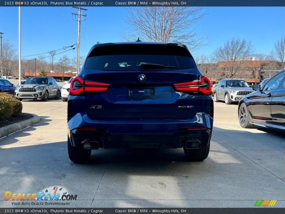 2023 BMW X3 xDrive30i Phytonic Blue Metallic / Cognac Photo #5