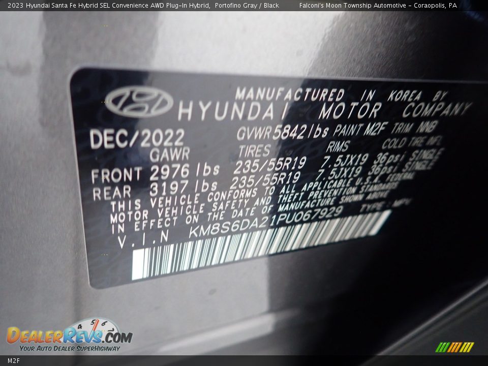 Hyundai Color Code M2F Portofino Gray