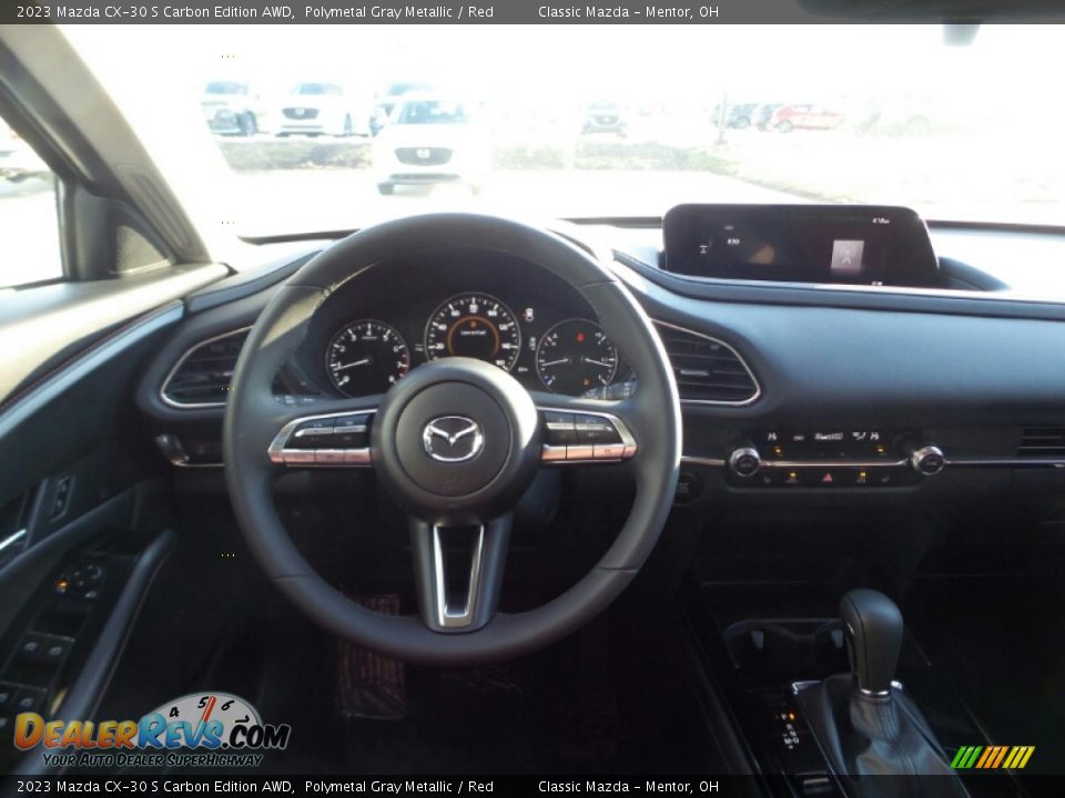 2023 Mazda CX-30 S Carbon Edition AWD Polymetal Gray Metallic / Red Photo #4