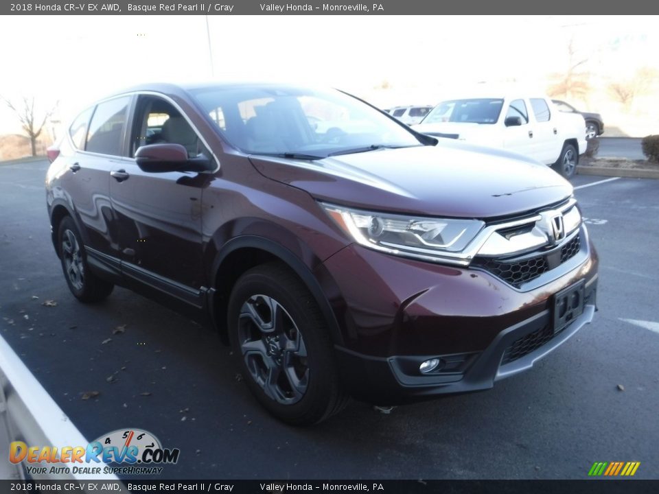 2018 Honda CR-V EX AWD Basque Red Pearl II / Gray Photo #6