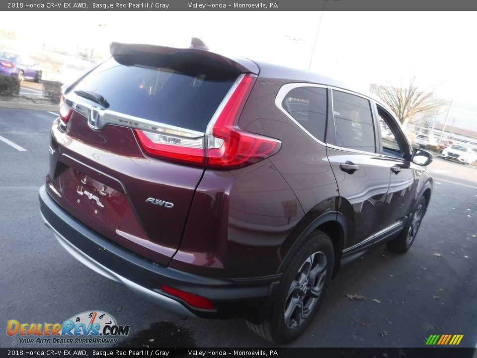 2018 Honda CR-V EX AWD Basque Red Pearl II / Gray Photo #7