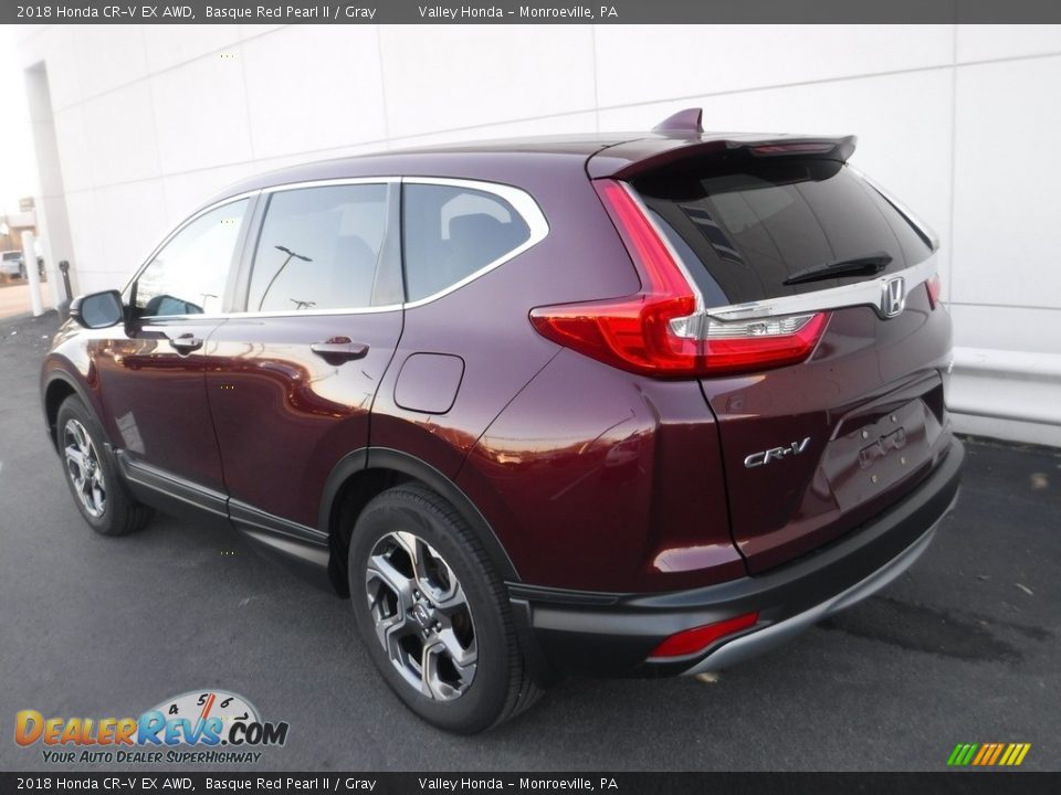 2018 Honda CR-V EX AWD Basque Red Pearl II / Gray Photo #10