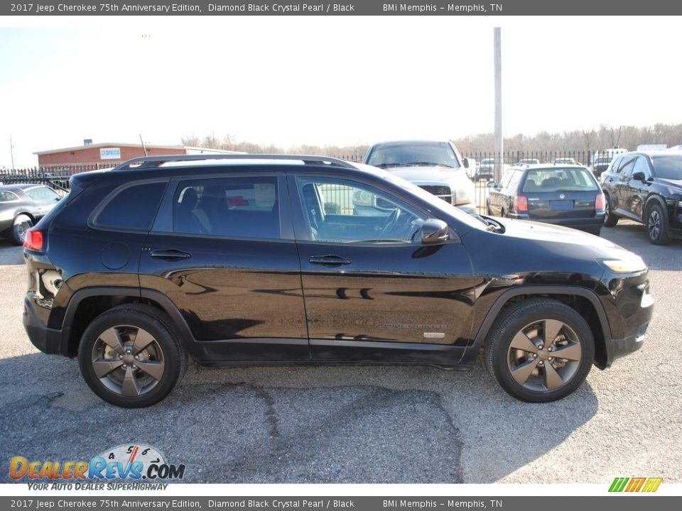 Diamond Black Crystal Pearl 2017 Jeep Cherokee 75th Anniversary Edition Photo #6