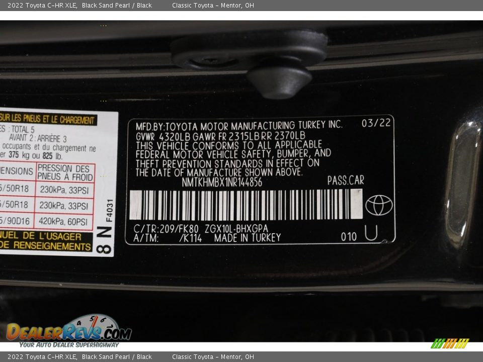 2022 Toyota C-HR XLE Black Sand Pearl / Black Photo #19
