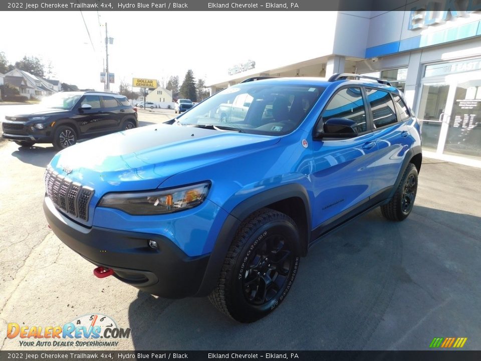 2022 Jeep Cherokee Trailhawk 4x4 Hydro Blue Pearl / Black Photo #1
