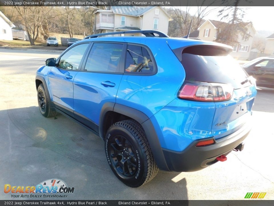 2022 Jeep Cherokee Trailhawk 4x4 Hydro Blue Pearl / Black Photo #9