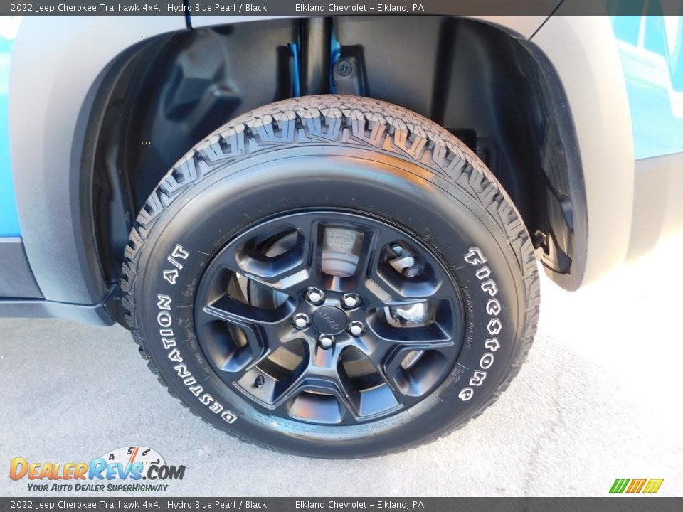 2022 Jeep Cherokee Trailhawk 4x4 Hydro Blue Pearl / Black Photo #11