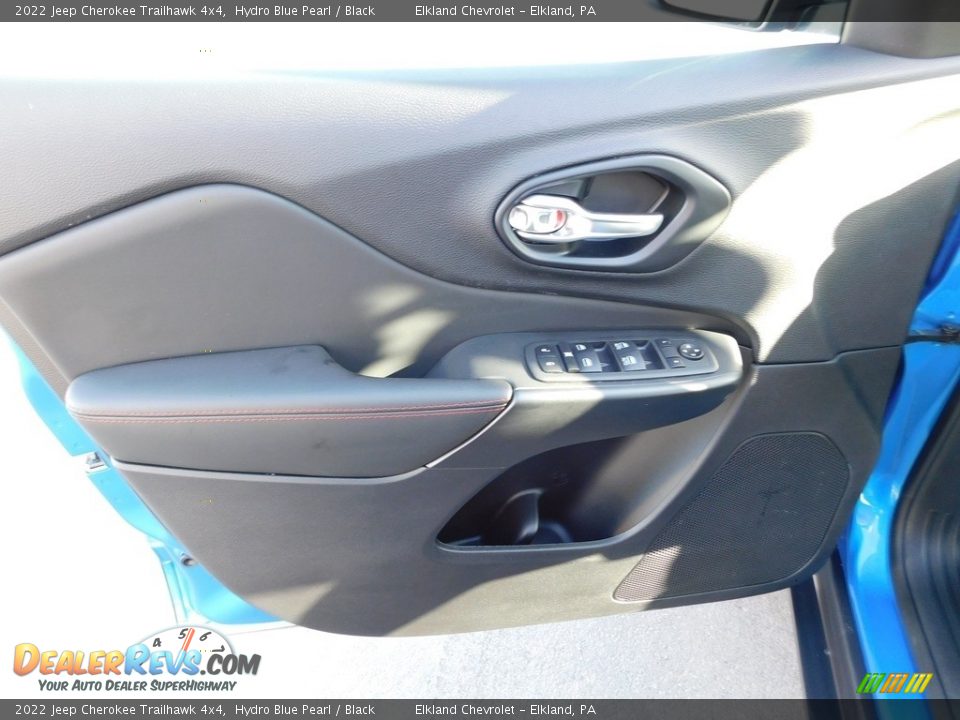2022 Jeep Cherokee Trailhawk 4x4 Hydro Blue Pearl / Black Photo #16