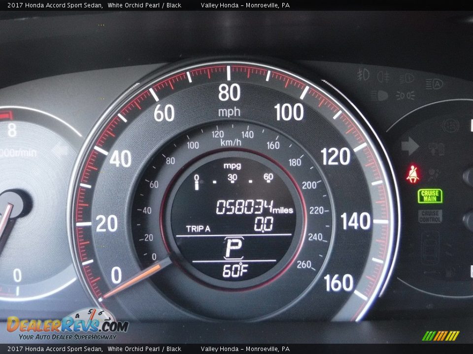 2017 Honda Accord Sport Sedan White Orchid Pearl / Black Photo #28