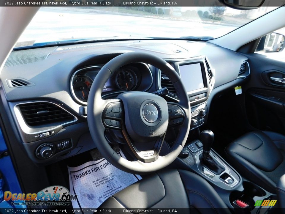 2022 Jeep Cherokee Trailhawk 4x4 Hydro Blue Pearl / Black Photo #20