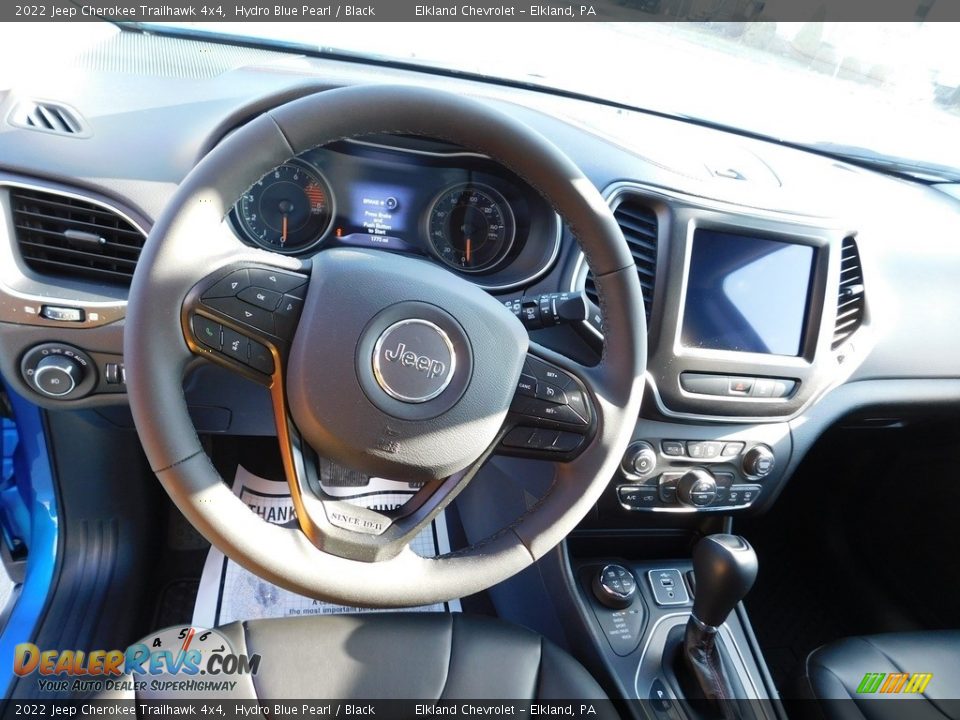 2022 Jeep Cherokee Trailhawk 4x4 Hydro Blue Pearl / Black Photo #21