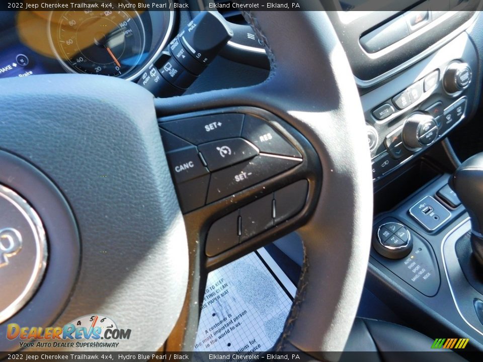 2022 Jeep Cherokee Trailhawk 4x4 Hydro Blue Pearl / Black Photo #23