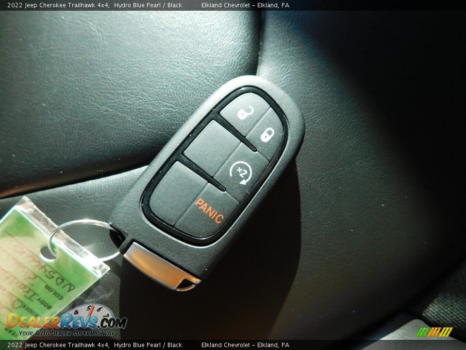 2022 Jeep Cherokee Trailhawk 4x4 Hydro Blue Pearl / Black Photo #26
