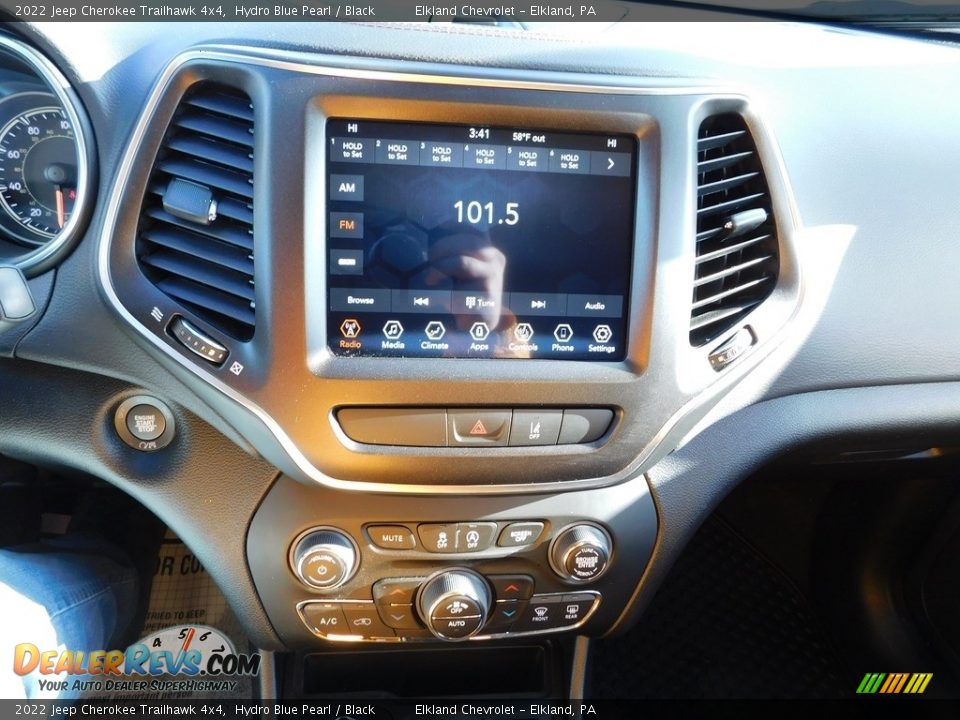 2022 Jeep Cherokee Trailhawk 4x4 Hydro Blue Pearl / Black Photo #28