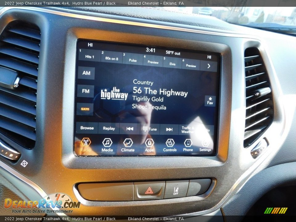 2022 Jeep Cherokee Trailhawk 4x4 Hydro Blue Pearl / Black Photo #29