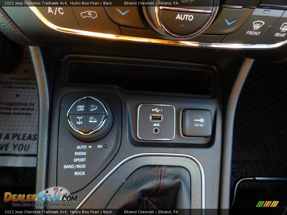 2022 Jeep Cherokee Trailhawk 4x4 Hydro Blue Pearl / Black Photo #33