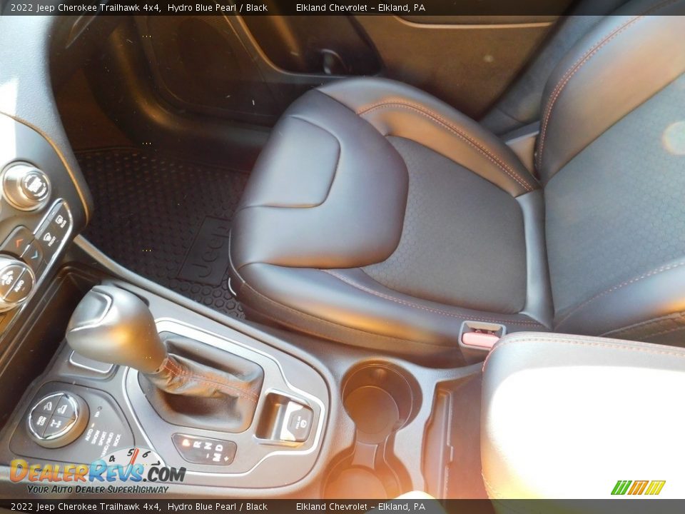 2022 Jeep Cherokee Trailhawk 4x4 Hydro Blue Pearl / Black Photo #34