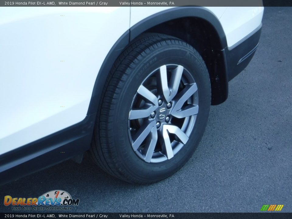 2019 Honda Pilot EX-L AWD White Diamond Pearl / Gray Photo #3
