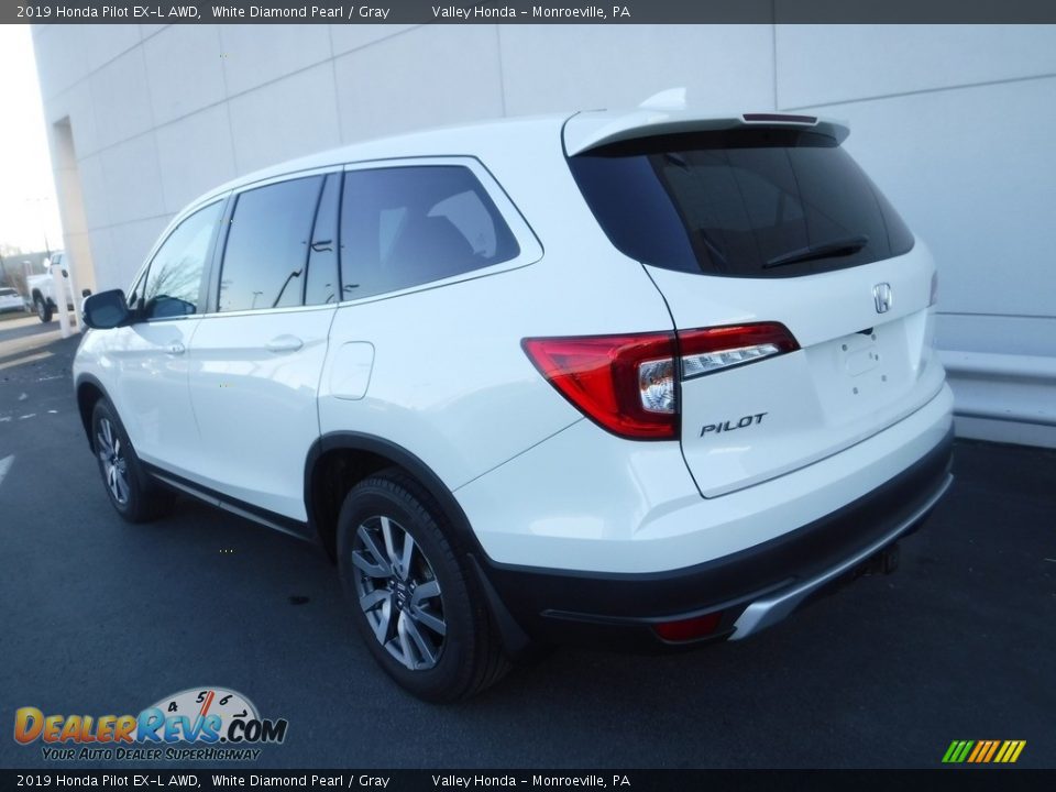2019 Honda Pilot EX-L AWD White Diamond Pearl / Gray Photo #9