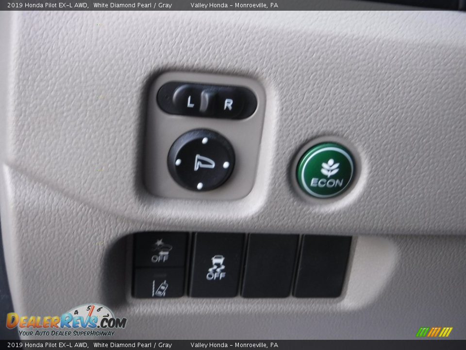 2019 Honda Pilot EX-L AWD White Diamond Pearl / Gray Photo #14