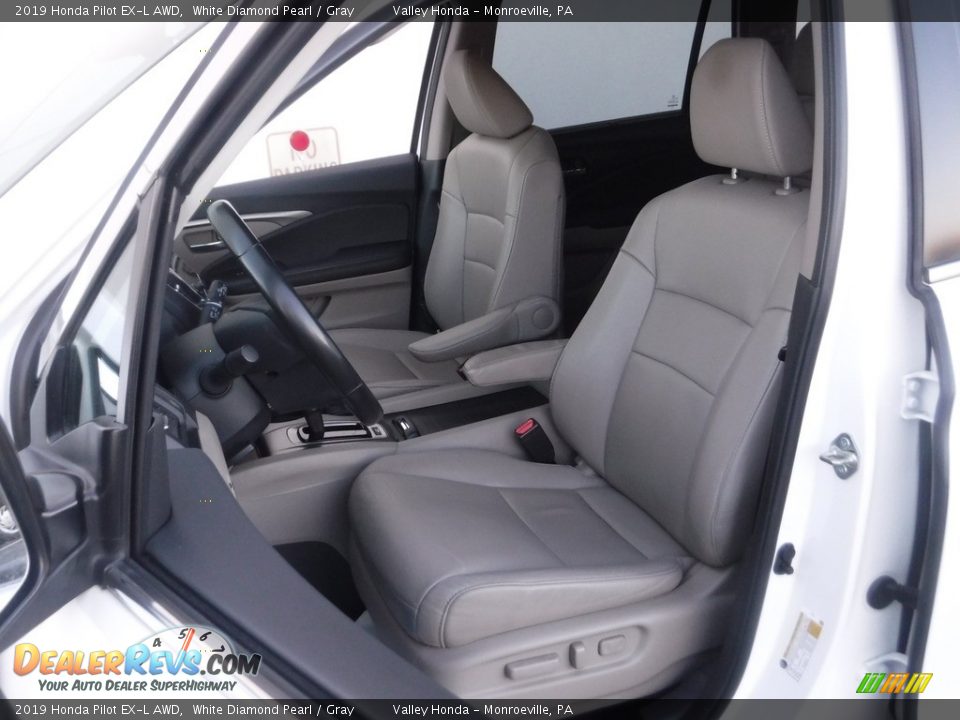 2019 Honda Pilot EX-L AWD White Diamond Pearl / Gray Photo #16