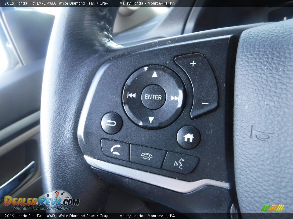 2019 Honda Pilot EX-L AWD White Diamond Pearl / Gray Photo #29