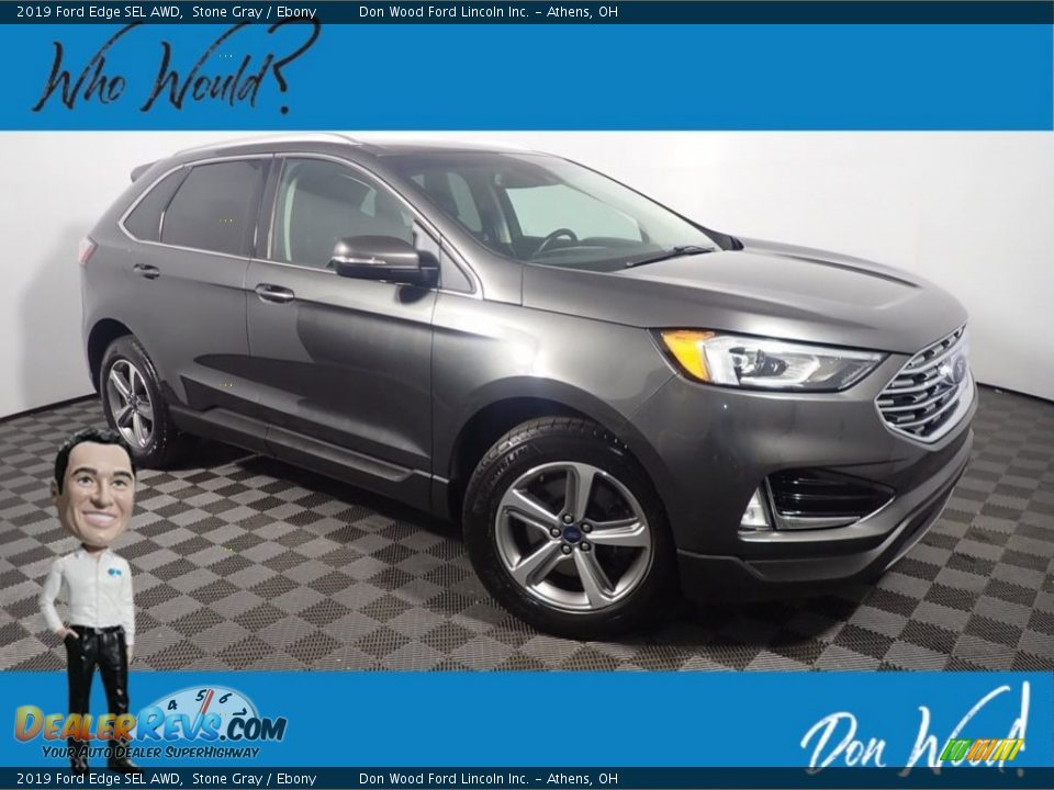 2019 Ford Edge SEL AWD Stone Gray / Ebony Photo #1