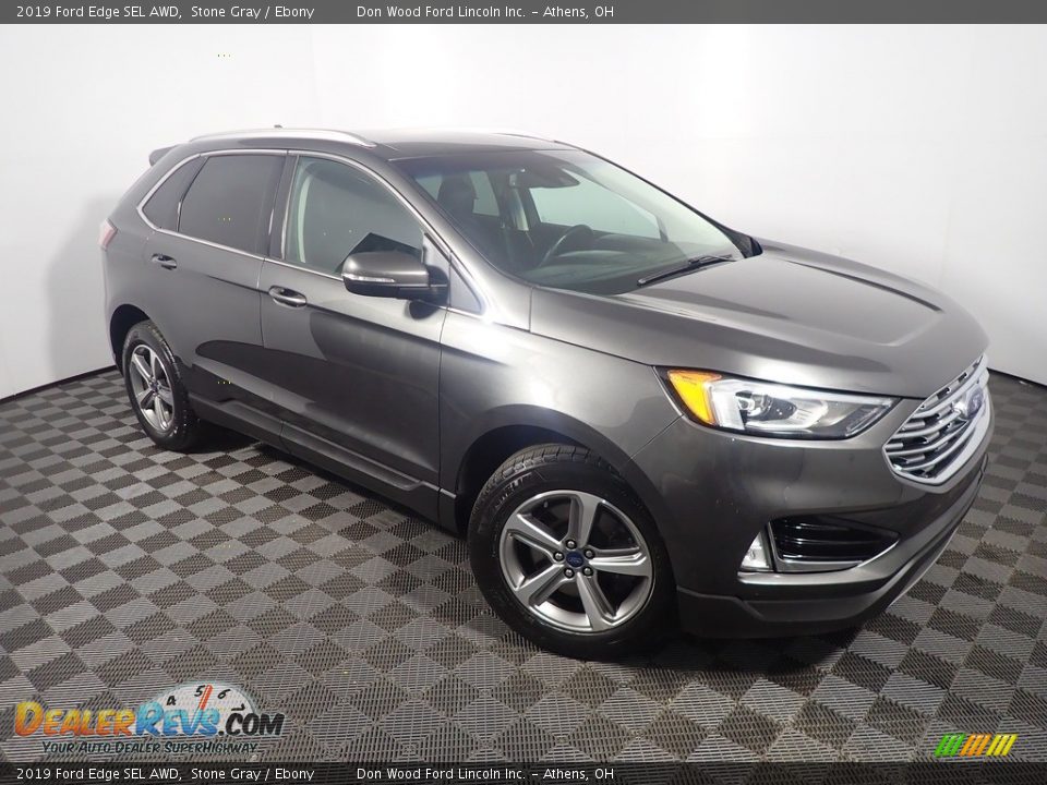 2019 Ford Edge SEL AWD Stone Gray / Ebony Photo #3