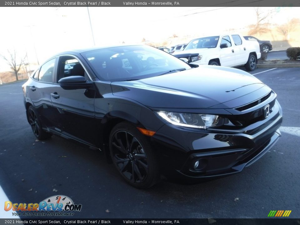 2021 Honda Civic Sport Sedan Crystal Black Pearl / Black Photo #4