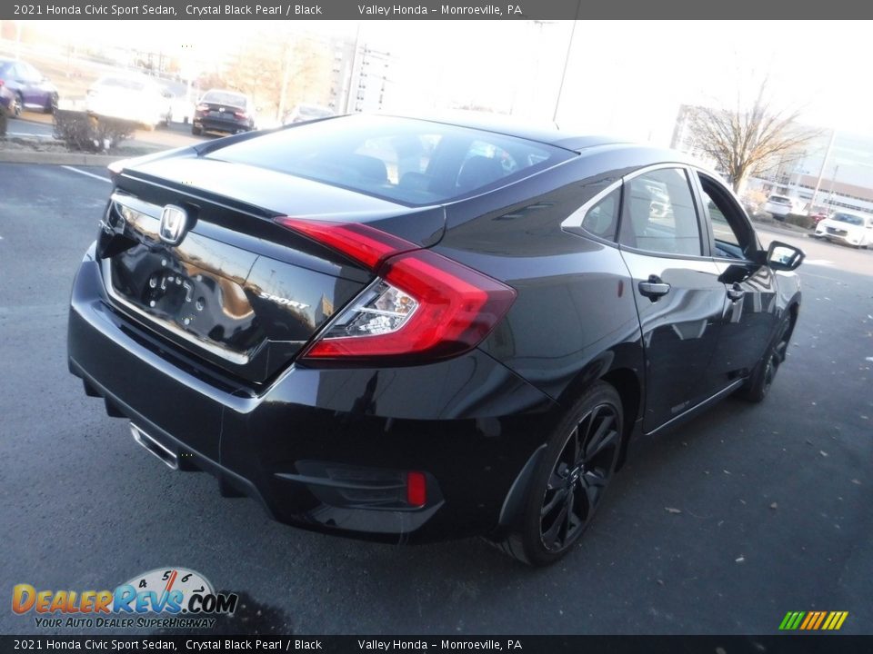 2021 Honda Civic Sport Sedan Crystal Black Pearl / Black Photo #6