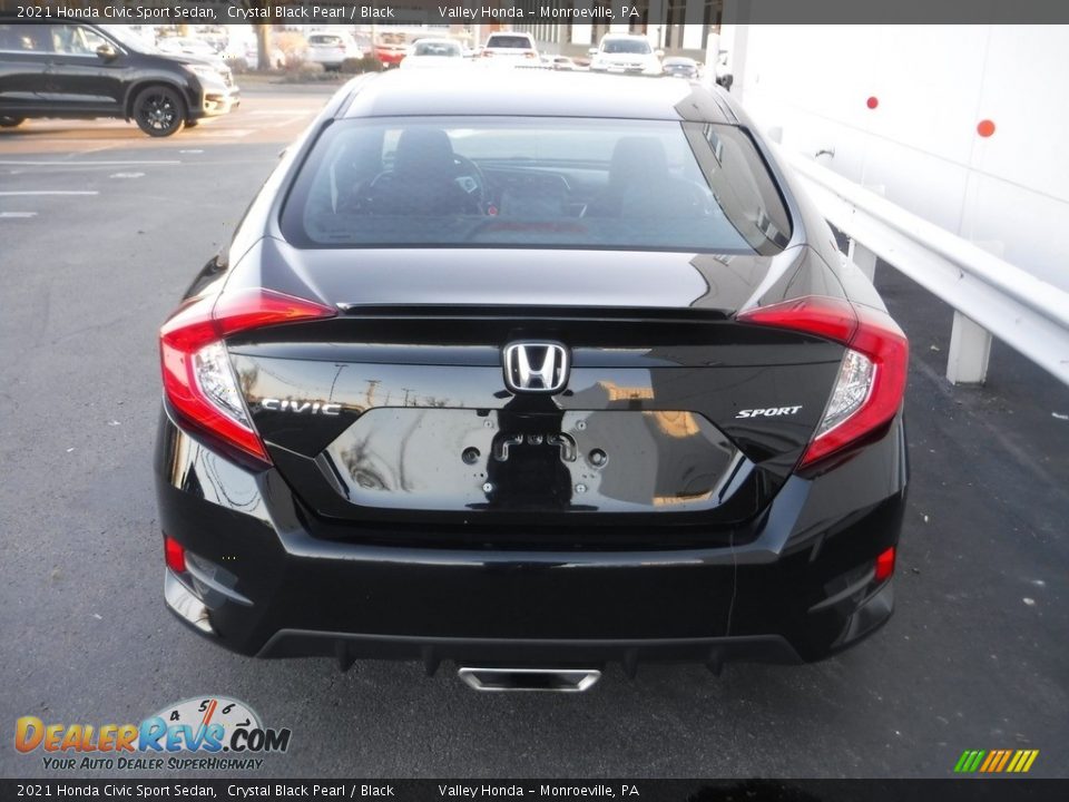 2021 Honda Civic Sport Sedan Crystal Black Pearl / Black Photo #7