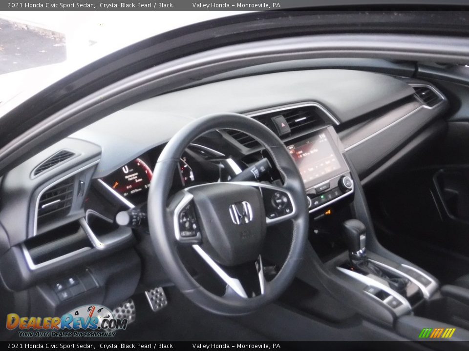 2021 Honda Civic Sport Sedan Crystal Black Pearl / Black Photo #11