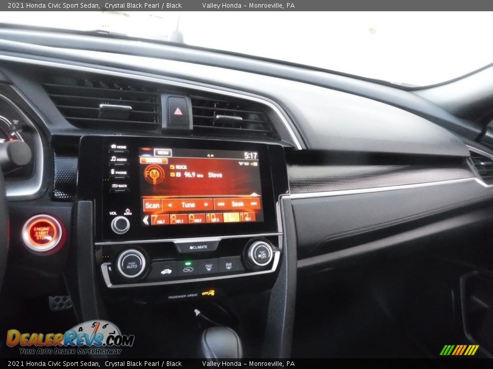 2021 Honda Civic Sport Sedan Crystal Black Pearl / Black Photo #15