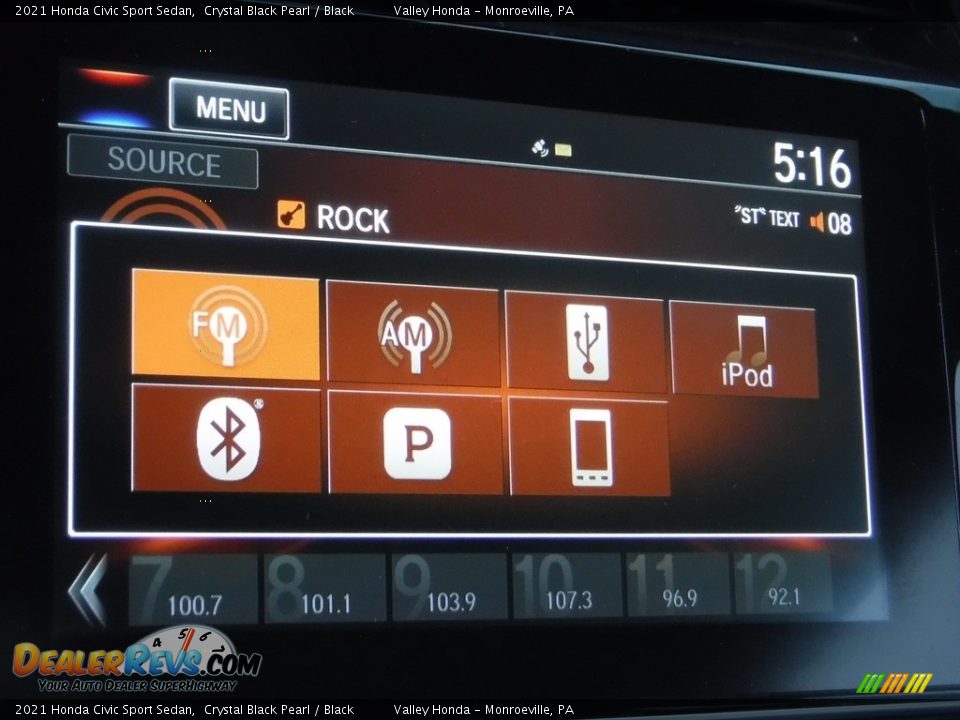 2021 Honda Civic Sport Sedan Crystal Black Pearl / Black Photo #16