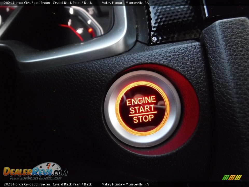 2021 Honda Civic Sport Sedan Crystal Black Pearl / Black Photo #18