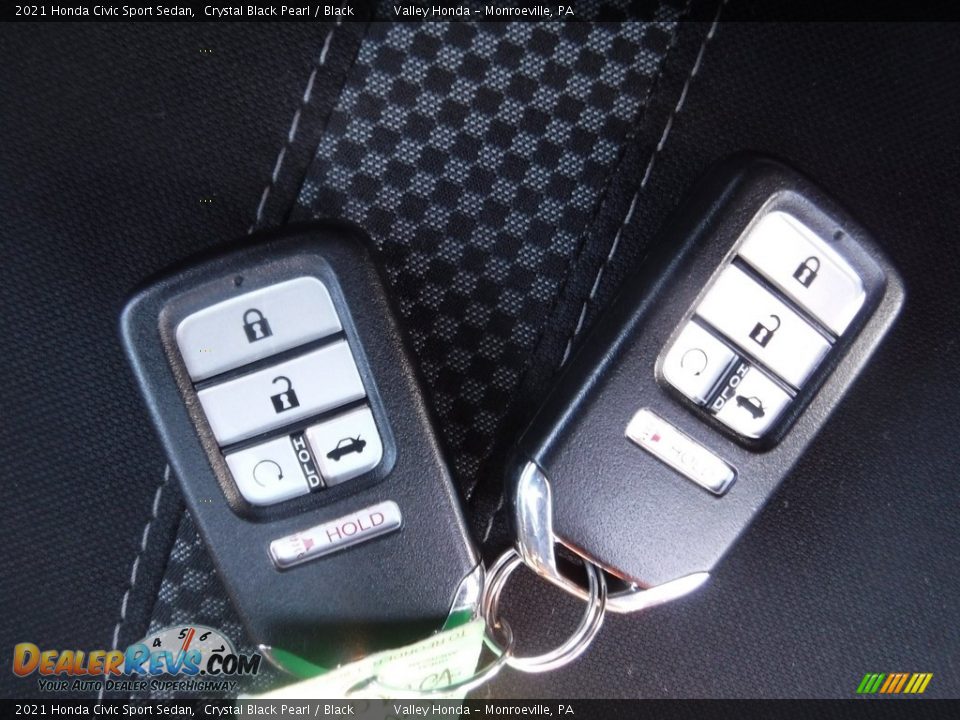 2021 Honda Civic Sport Sedan Crystal Black Pearl / Black Photo #28