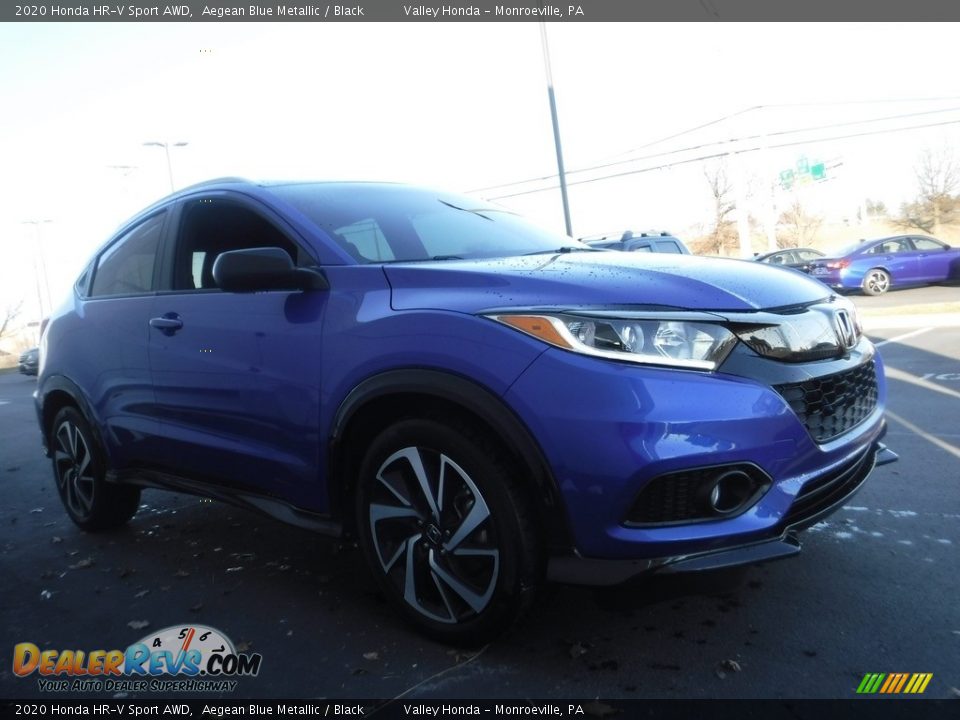 2020 Honda HR-V Sport AWD Aegean Blue Metallic / Black Photo #6