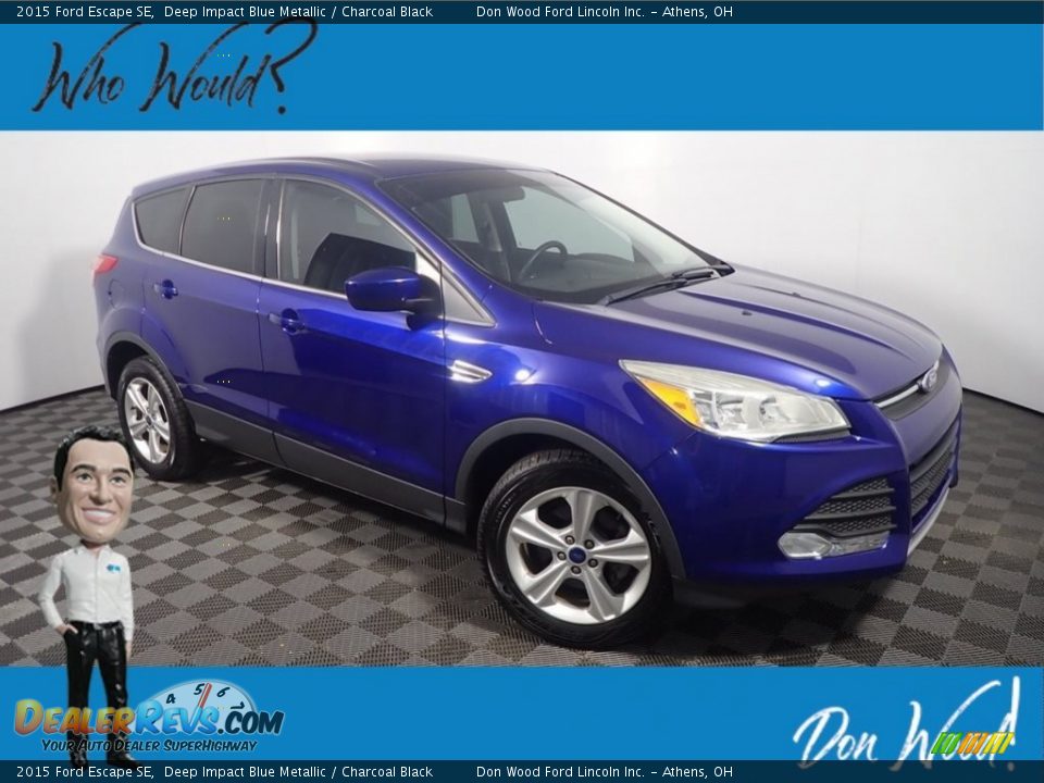 2015 Ford Escape SE Deep Impact Blue Metallic / Charcoal Black Photo #1