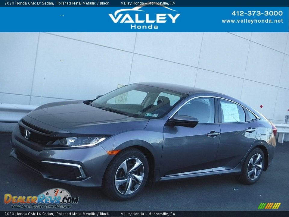 2020 Honda Civic LX Sedan Polished Metal Metallic / Black Photo #1