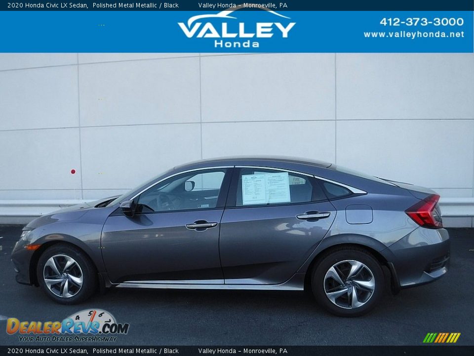 2020 Honda Civic LX Sedan Polished Metal Metallic / Black Photo #2