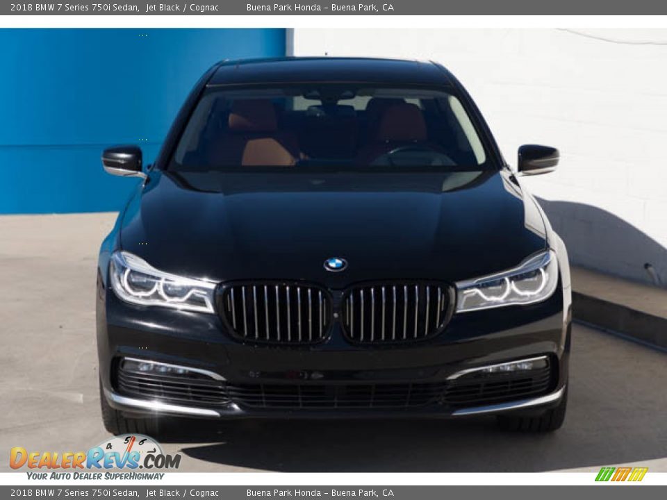 2018 BMW 7 Series 750i Sedan Jet Black / Cognac Photo #7