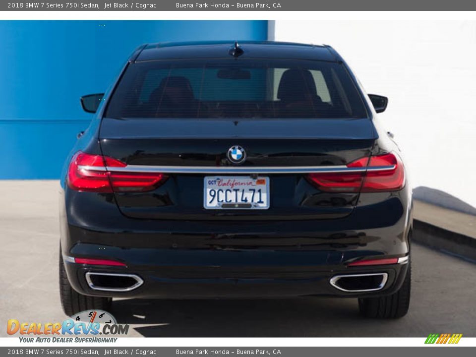 2018 BMW 7 Series 750i Sedan Jet Black / Cognac Photo #9