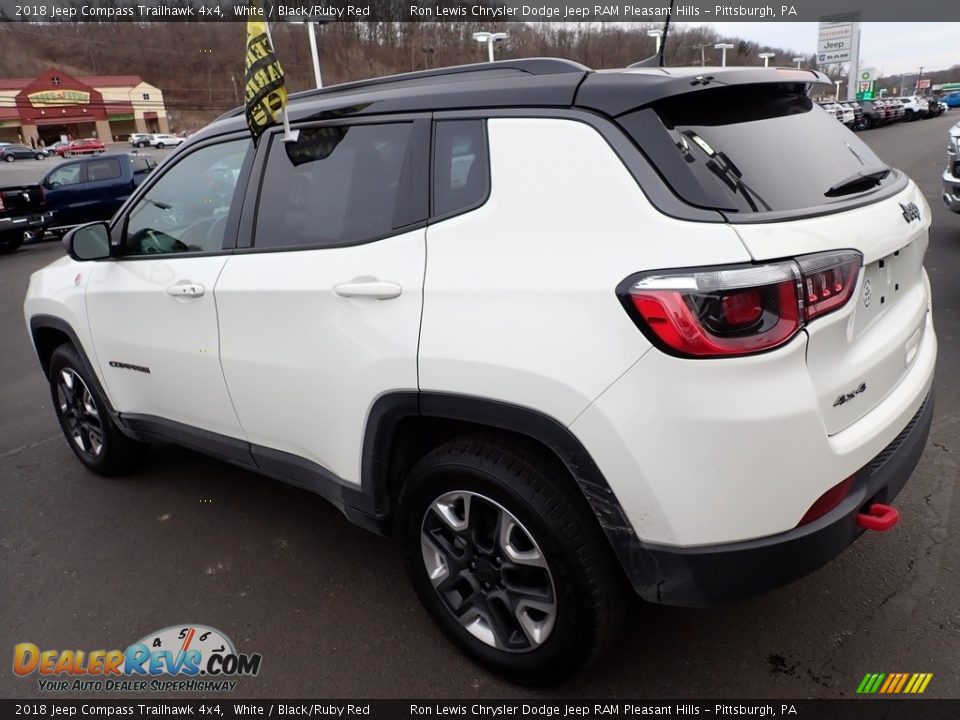 2018 Jeep Compass Trailhawk 4x4 White / Black/Ruby Red Photo #3