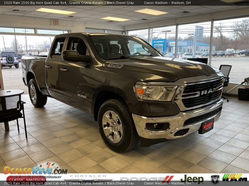 2020 Ram 1500 Big Horn Quad Cab 4x4 Granite Crystal Metallic / Black/Diesel Gray Photo #1
