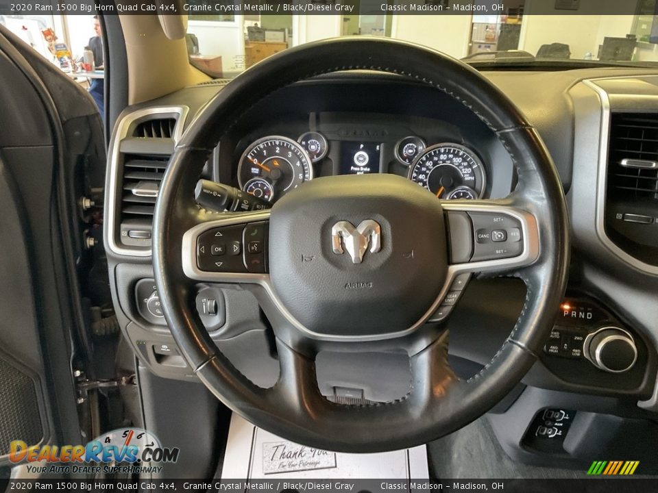 2020 Ram 1500 Big Horn Quad Cab 4x4 Granite Crystal Metallic / Black/Diesel Gray Photo #6
