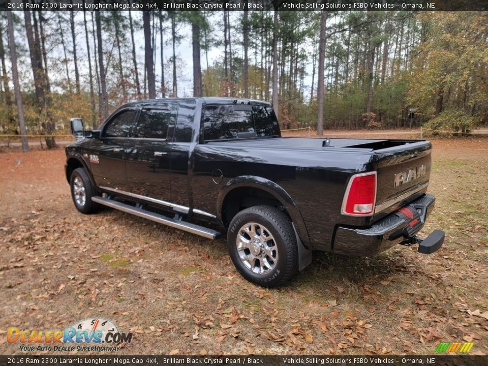 2016 Ram 2500 Laramie Longhorn Mega Cab 4x4 Brilliant Black Crystal Pearl / Black Photo #2