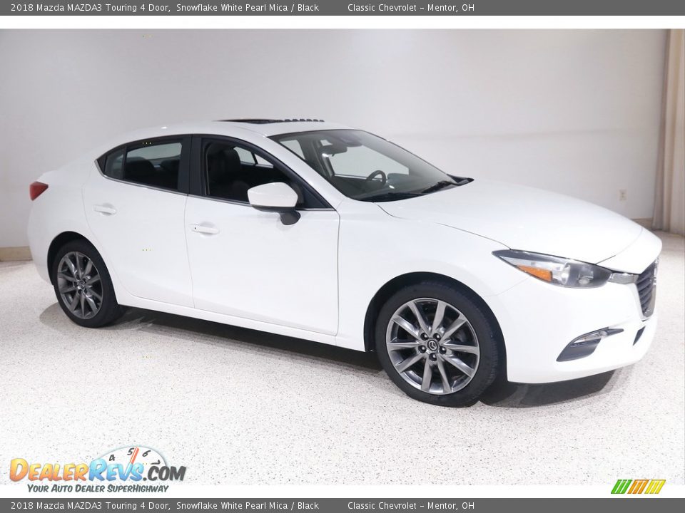 2018 Mazda MAZDA3 Touring 4 Door Snowflake White Pearl Mica / Black Photo #1