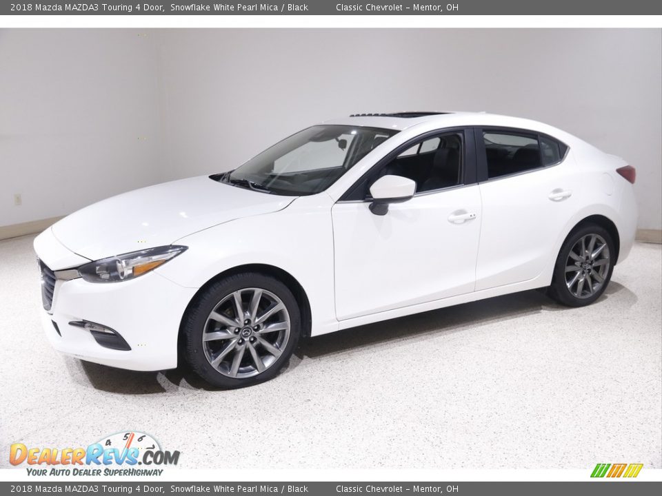 2018 Mazda MAZDA3 Touring 4 Door Snowflake White Pearl Mica / Black Photo #3